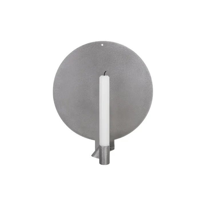 Ornament wandkandelaar - Roestvrij staal, round, 28,2 cm - FRAMA