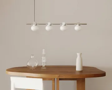 Ovoid Pendant Light Quadruple hanglamp - Roestvrij staal, opaalglas - FRAMA