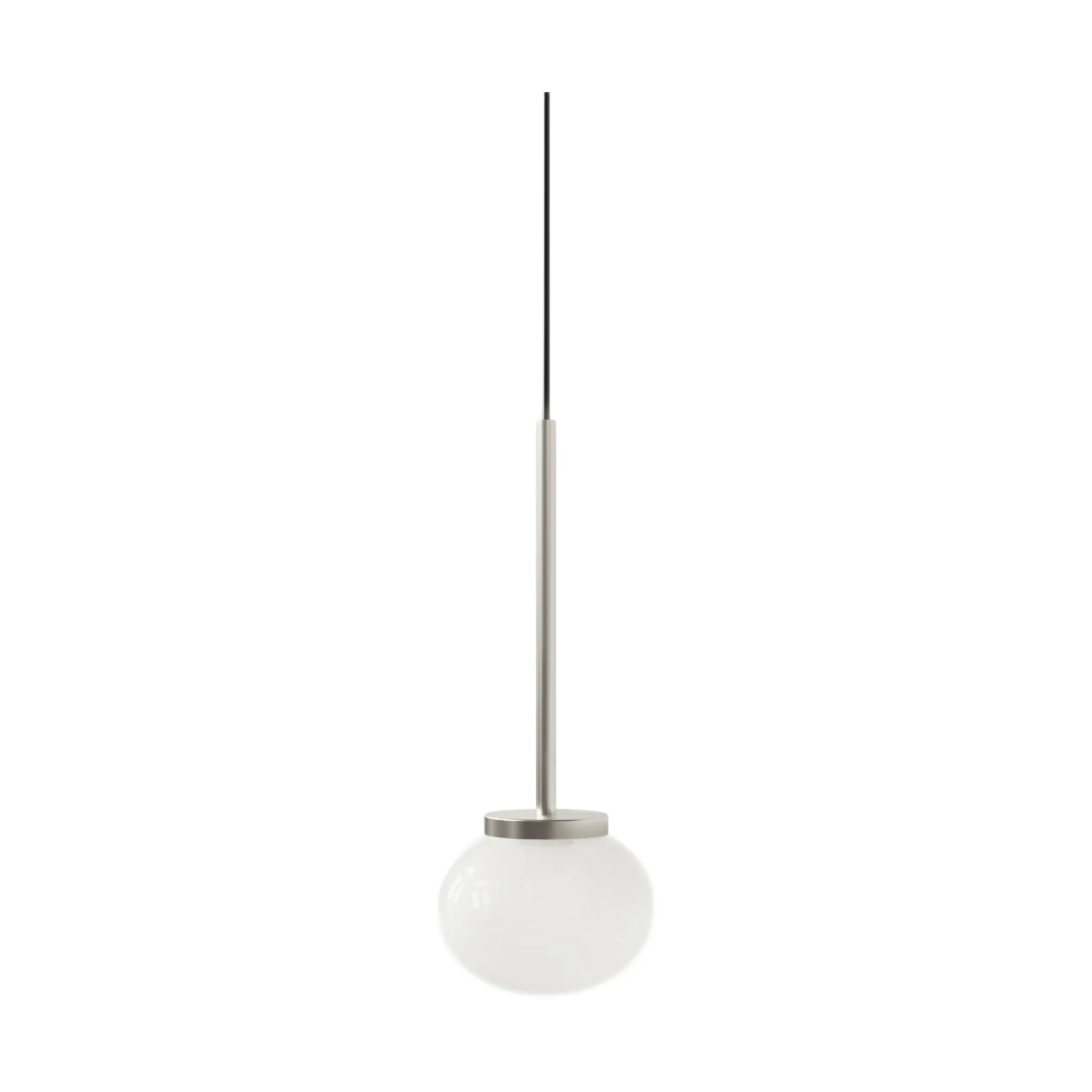 Ovoid Pendant Light Single hanglamp, Roestvrij staal, opaalglas FRAMA