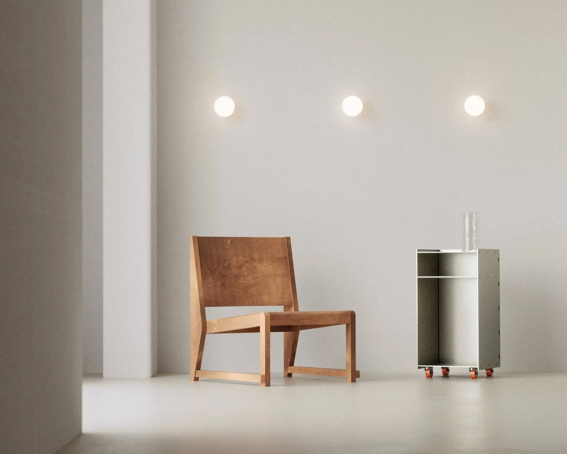 Ovoid Sconce plafondlamp, Roestvrij staal, opaalglas FRAMA