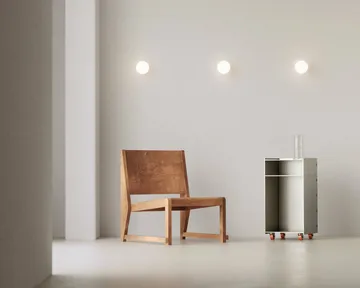 Ovoid Sconce plafondlamp - Roestvrij staal, opaalglas - FRAMA