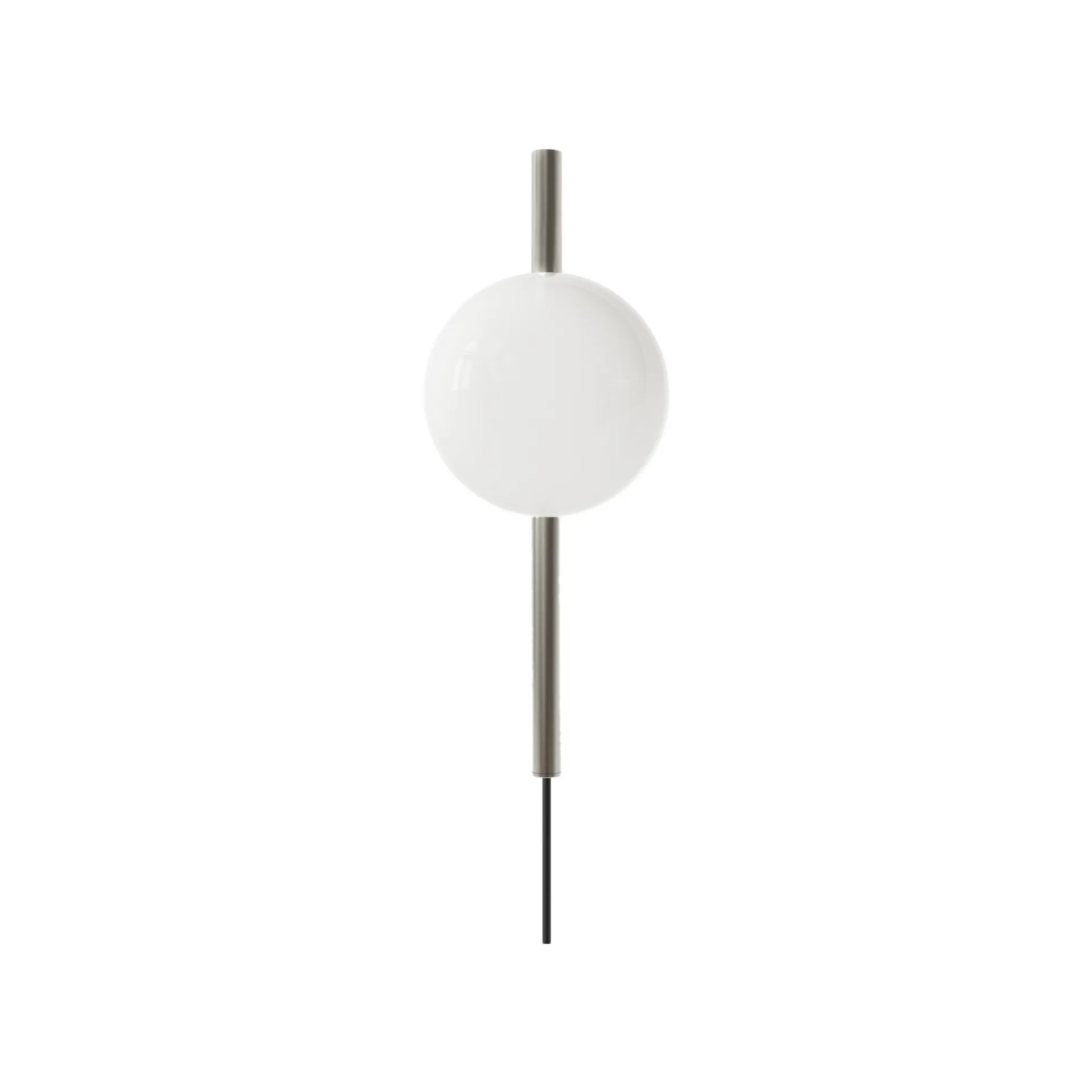Ovoid Single wandlamp, Roestvrij staal-opaalglas FRAMA