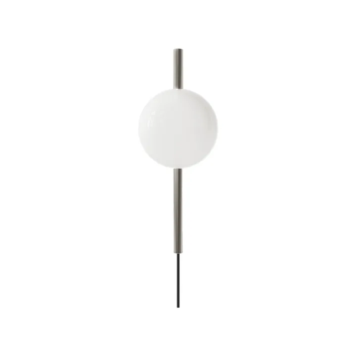 Ovoid Single wandlamp - Roestvrij staal-opaalglas - FRAMA