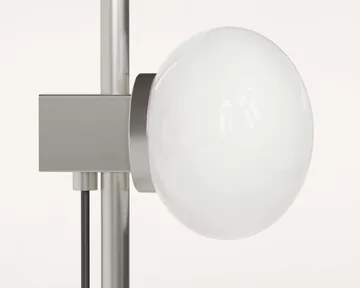 Ovoid Single wandlamp - Roestvrij staal-opaalglas - FRAMA