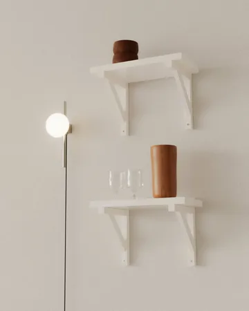 Ovoid Single wandlamp - Roestvrij staal-opaalglas - FRAMA