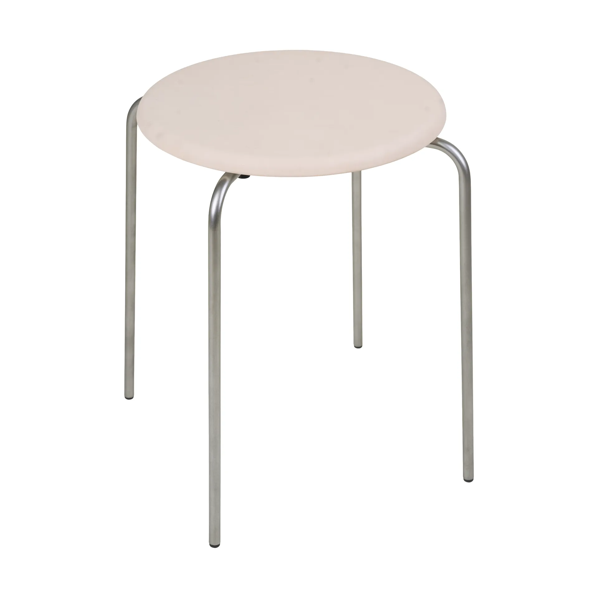 Petit Rond ronde kruk, Roestvrij staal-leer Natural FRAMA