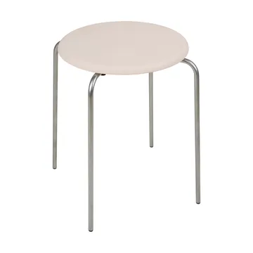 Petit Rond ronde kruk - Roestvrij staal-leer Natural - FRAMA