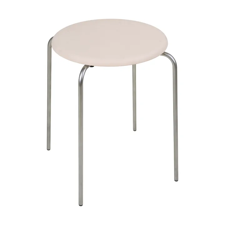 Petit Rond ronde kruk - Roestvrij staal-leer Natural - FRAMA