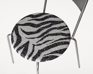 Petit Rond stoel - Roestvrij staal-stof Zebra - FRAMA