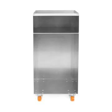 Rivet Cart bijzettafel met wielen - Aluminium, 32,8x33,8x65 cm - FRAMA