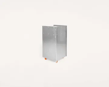 Rivet Cart bijzettafel met wielen - Aluminium, 32,8x33,8x65 cm - FRAMA