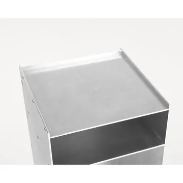Rivet Cart bijzettafel met wielen - Aluminium, 32,8x33,8x65 cm - FRAMA