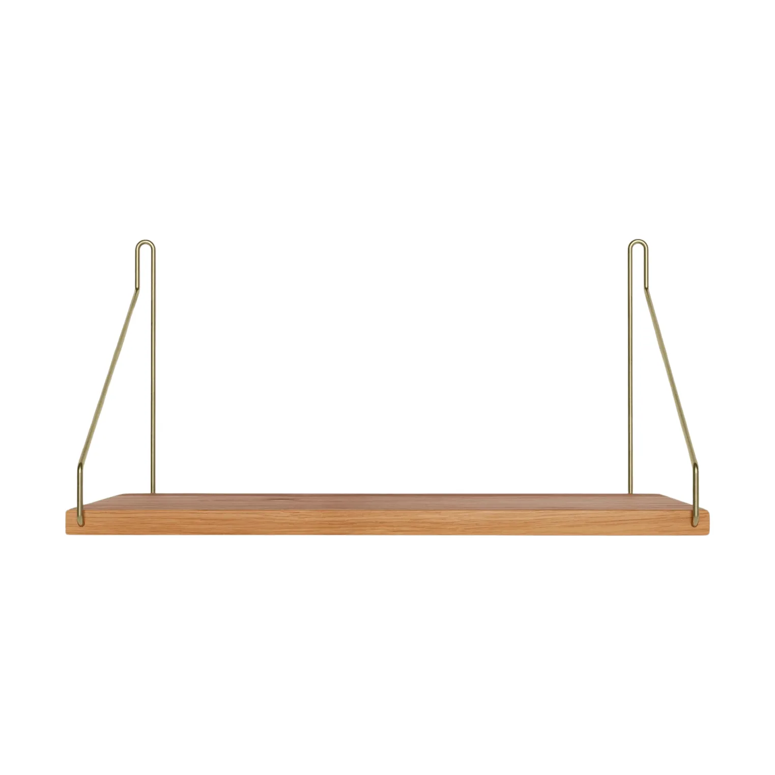 Single Shelf wandplank, Eiken-messing, 40x20 cm FRAMA