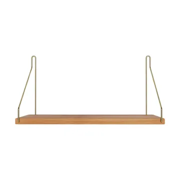 Single Shelf wandplank - Eiken-messing, 40x20 cm - FRAMA