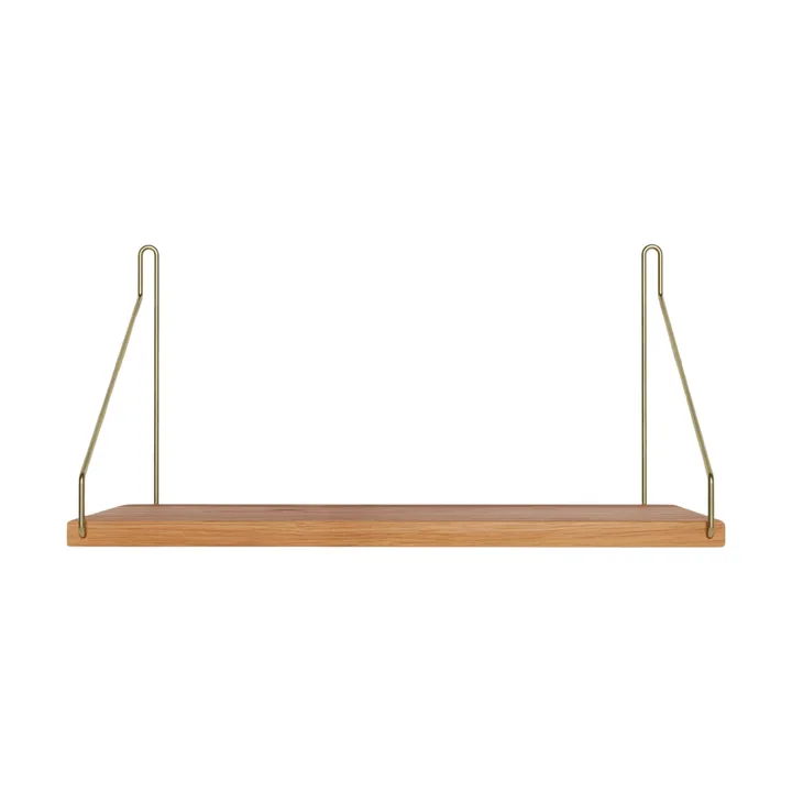 Single Shelf wandplank - Eiken-messing, 40x20 cm - FRAMA