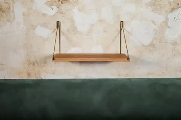 Single Shelf wandplank - Eiken-messing, 40x20 cm - FRAMA