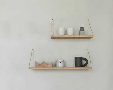 Single Shelf wandplank - Eiken-messing, 40x27 cm - FRAMA