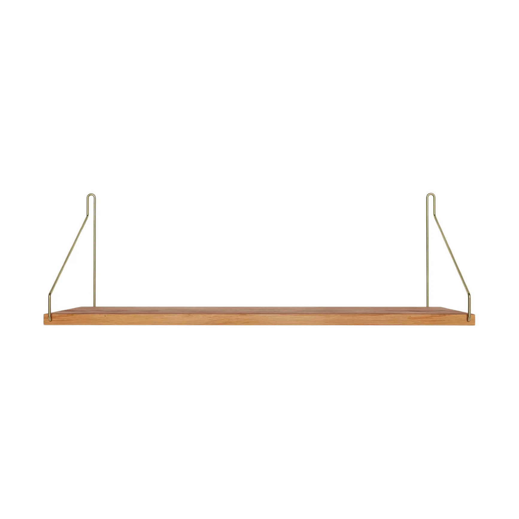 Single Shelf wandplank, Eiken-messing, 60x20 cm FRAMA
