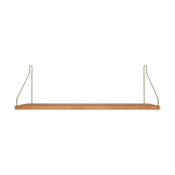 Single Shelf wandplank - Eiken-messing, 60x20 cm - FRAMA