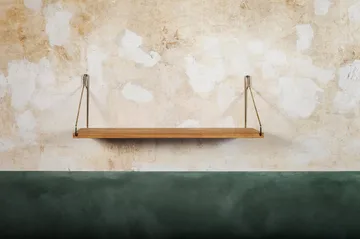 Single Shelf wandplank - Eiken-messing, 60x20 cm - FRAMA