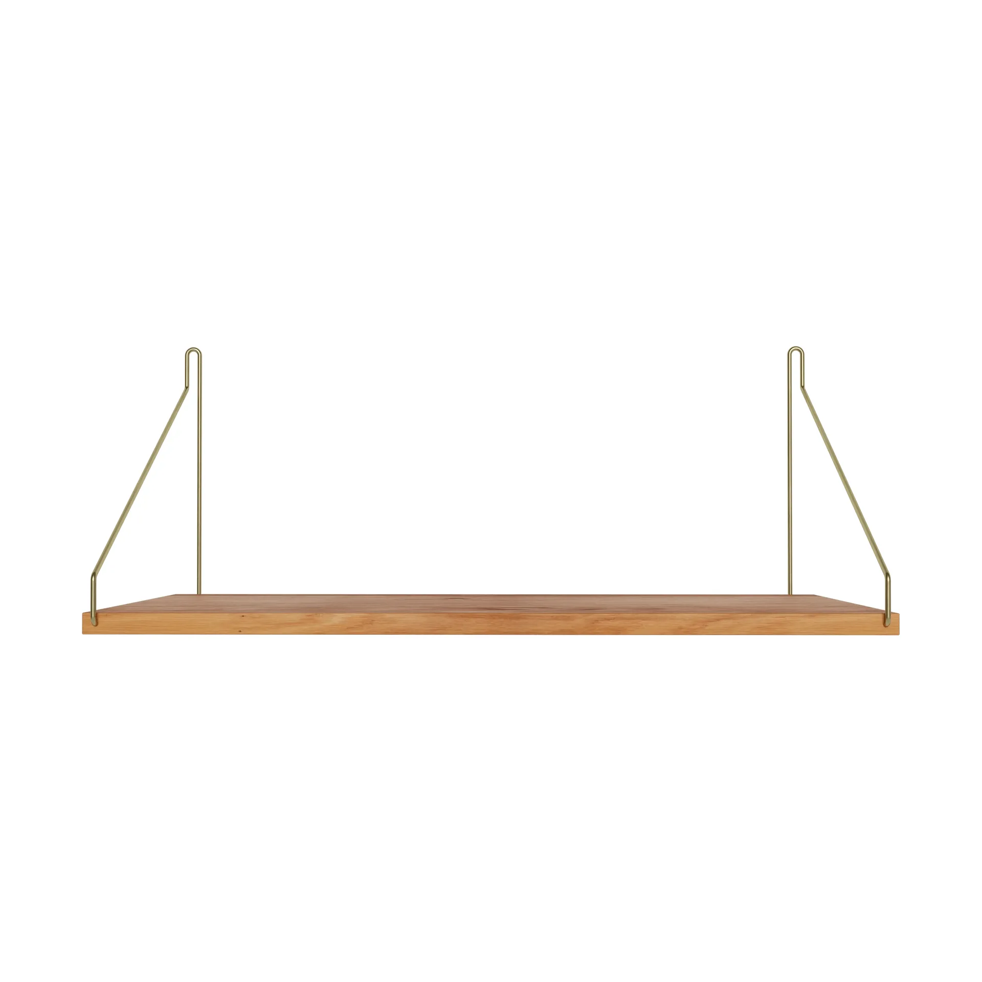 Single Shelf wandplank, Eiken-messing, 60x27 cm FRAMA