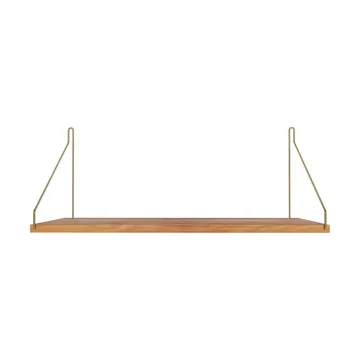 Single Shelf wandplank - Eiken-messing, 60x27 cm - FRAMA