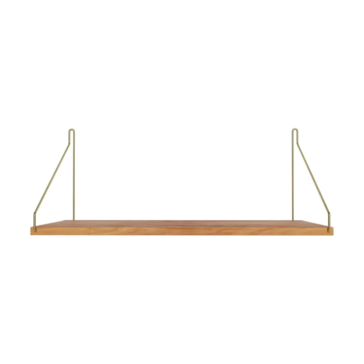 Single Shelf wandplank - Eiken-messing, 60x27 cm - FRAMA