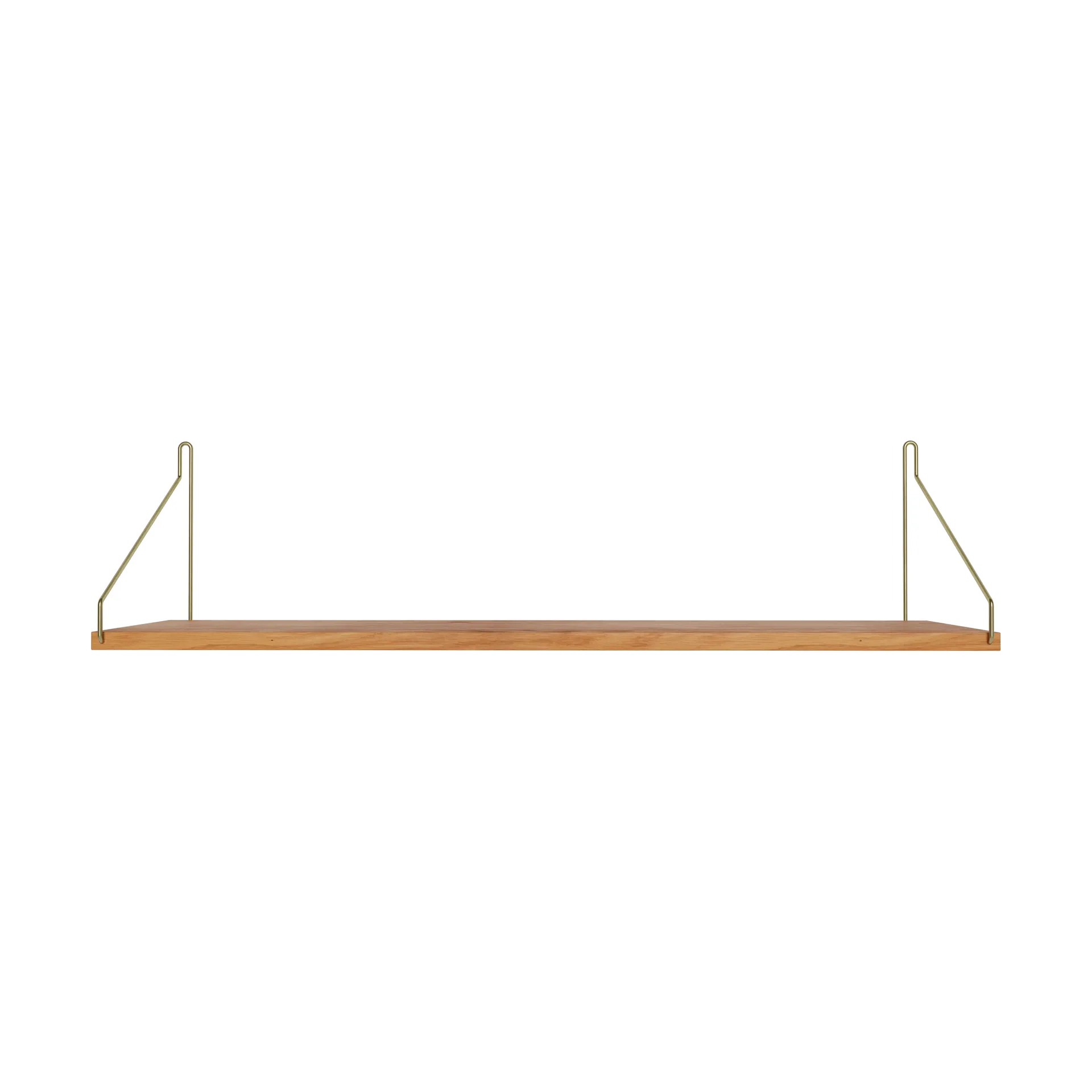 Single Shelf wandplank, Eiken-messing, 80x20 cm FRAMA