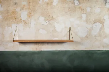 Single Shelf wandplank - Eiken-messing, 80x20 cm - FRAMA