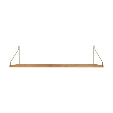 Single Shelf wandplank - Eiken-messing, 80x27 cm - FRAMA