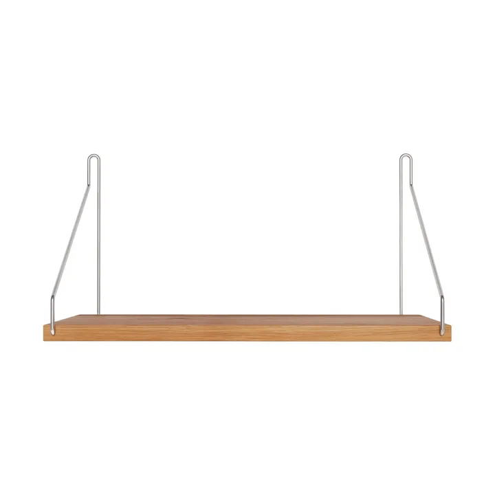 Single Shelf wandplank - Eiken-roestvrij staal, 40x20 cm - FRAMA