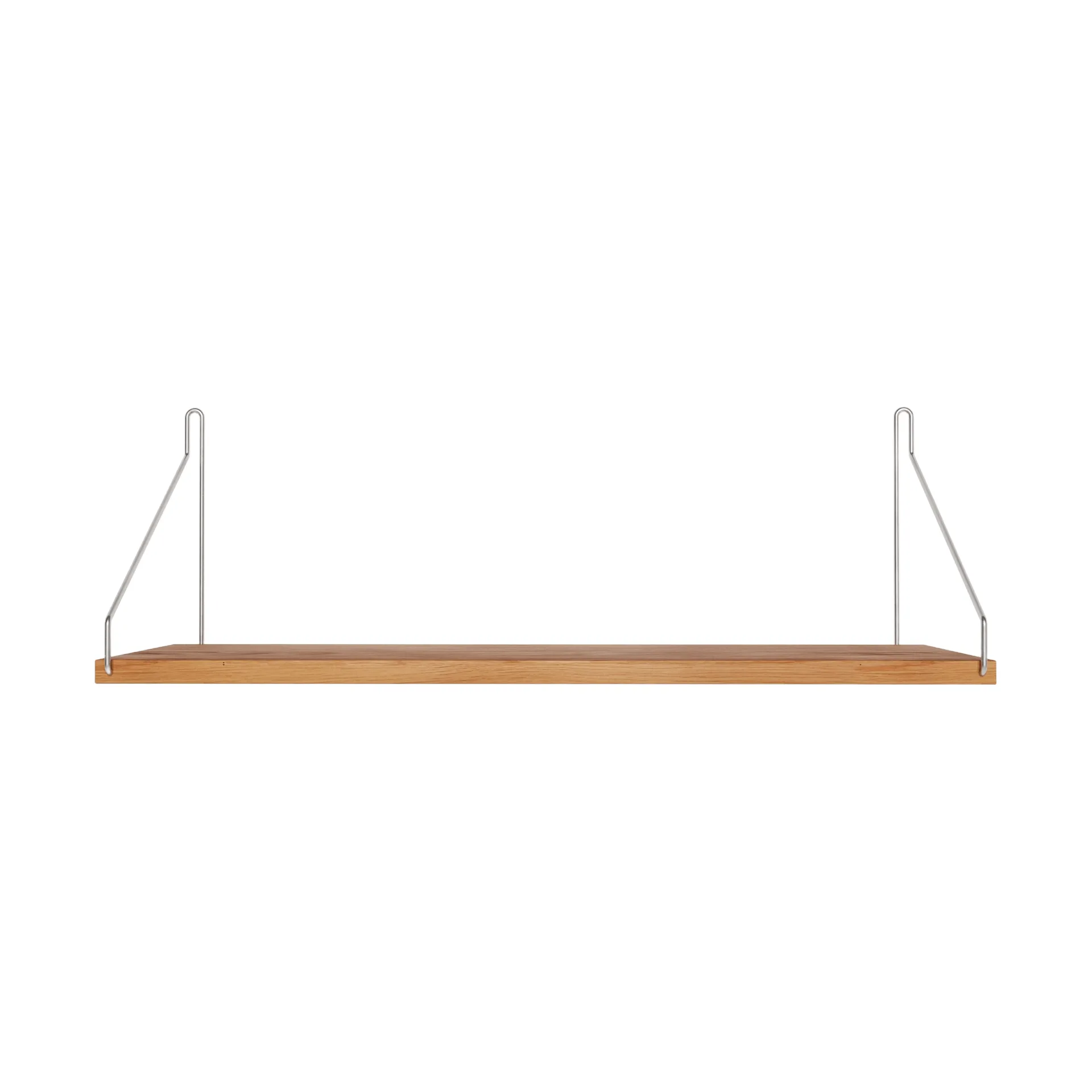 Single Shelf wandplank, Eiken-roestvrij staal, 60x20 cm FRAMA