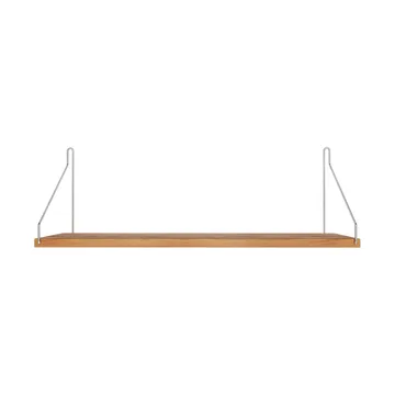 Single Shelf wandplank - Eiken-roestvrij staal, 60x20 cm - FRAMA