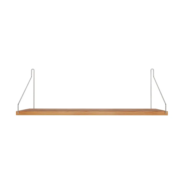 Single Shelf wandplank - Eiken-roestvrij staal, 60x20 cm - FRAMA