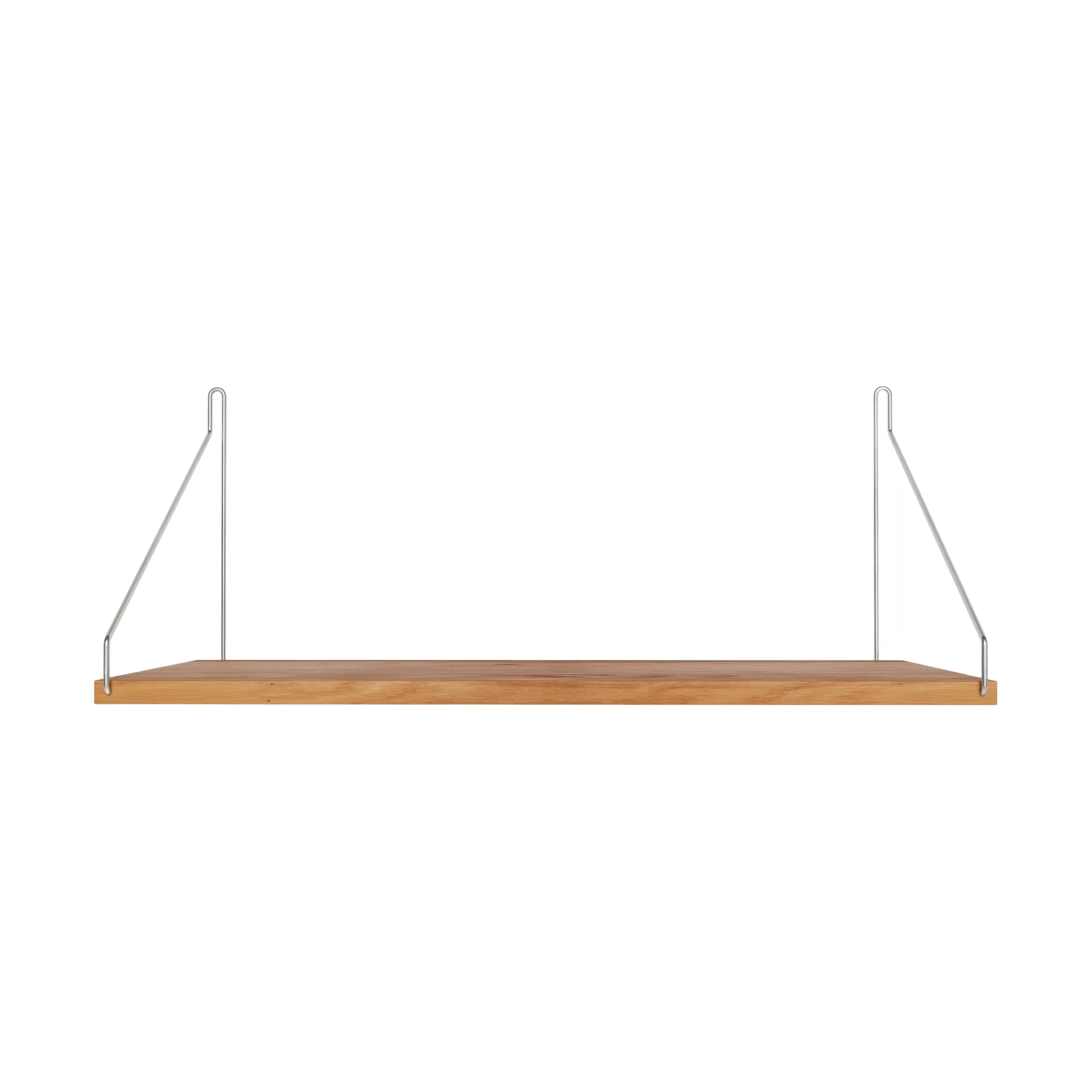 Single Shelf wandplank, Eiken-roestvrij staal, 60x27 cm FRAMA