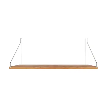 Single Shelf wandplank - Eiken-roestvrij staal, 60x27 cm - FRAMA