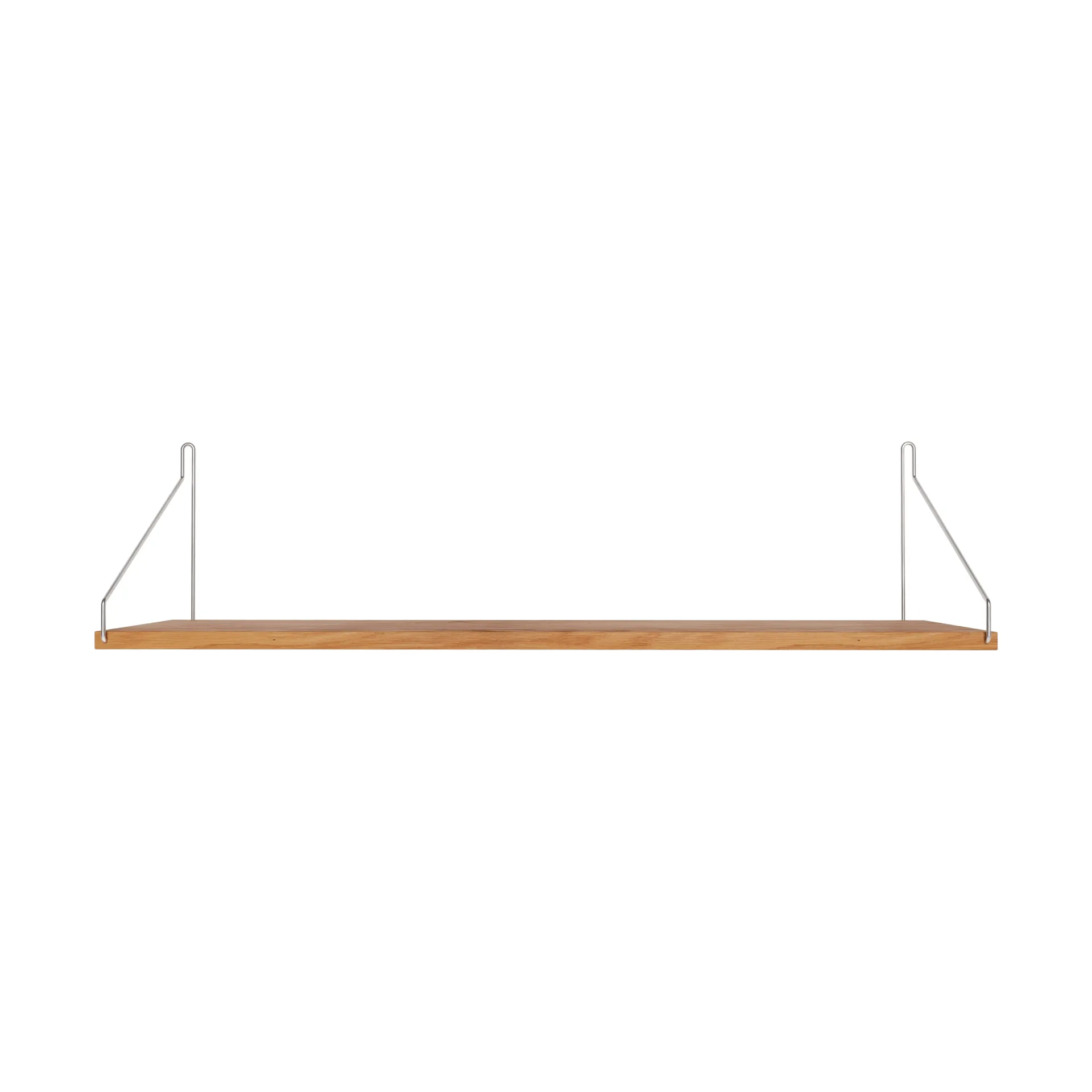 Single Shelf wandplank, Eiken-roestvrij staal, 80x20 cm FRAMA