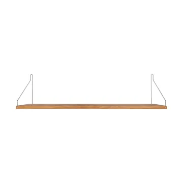 Single Shelf wandplank - Eiken-roestvrij staal, 80x20 cm - FRAMA