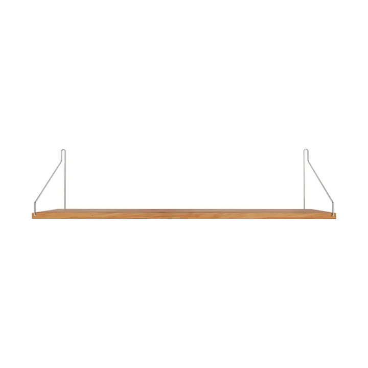 Single Shelf wandplank - Eiken-roestvrij staal, 80x20 cm - FRAMA
