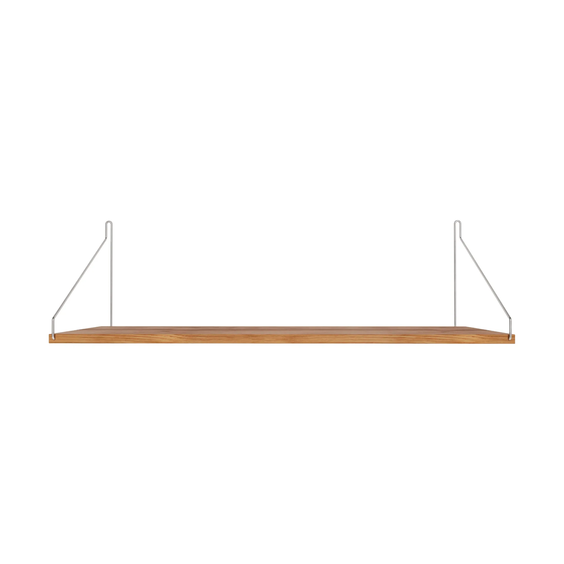 Single Shelf wandplank, Eiken-roestvrij staal, 80x27 cm FRAMA