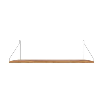 Single Shelf wandplank - Eiken-roestvrij staal, 80x27 cm - FRAMA