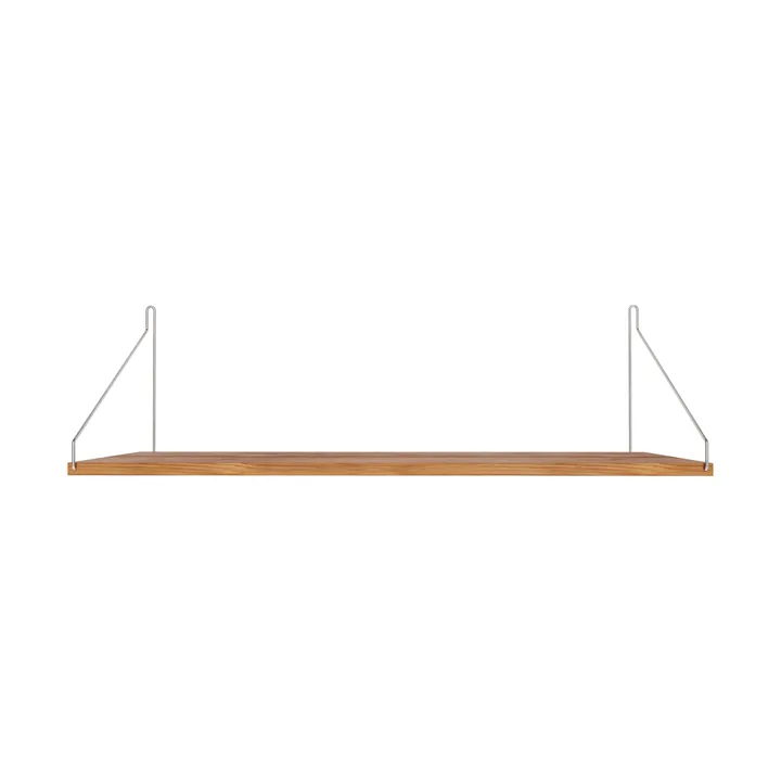 Single Shelf wandplank - Eiken-roestvrij staal, 80x27 cm - FRAMA