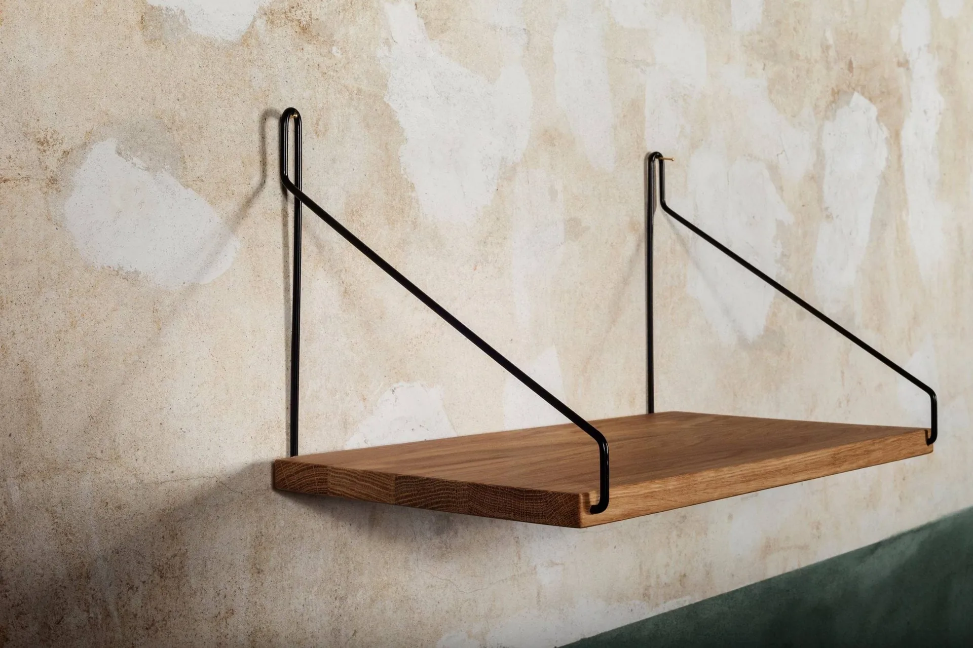 Single Shelf wandplank, Eiken-zwart, 40x20 cm FRAMA