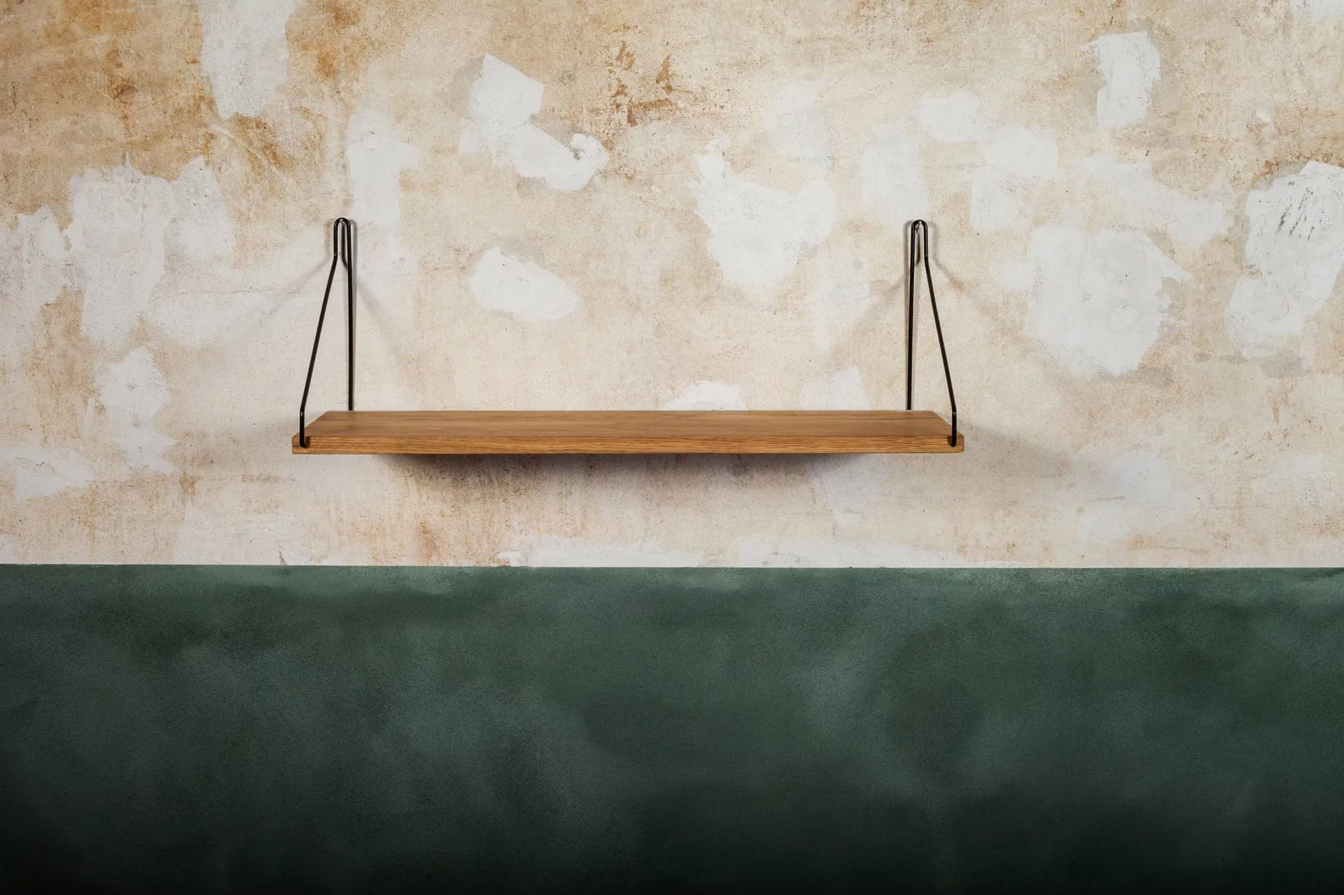 Single Shelf wandplank, Eiken-zwart, 60x20 cm FRAMA