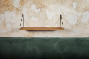 Single Shelf wandplank - Eiken-zwart, 60x20 cm - FRAMA