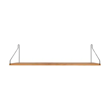 Single Shelf wandplank - Eiken-zwart, 80x20 cm - FRAMA