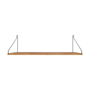 Single Shelf wandplank - Eiken-zwart, 80x27 cm - FRAMA