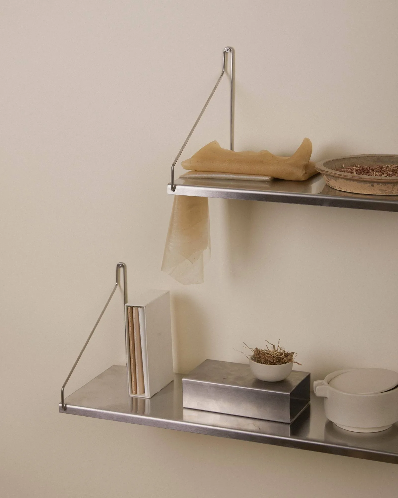 Single Shelf wandplank, Roestvrij staal, 80x20 cm FRAMA