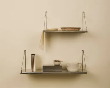 Single Shelf wandplank - Roestvrij staal, 80x27 cm - FRAMA