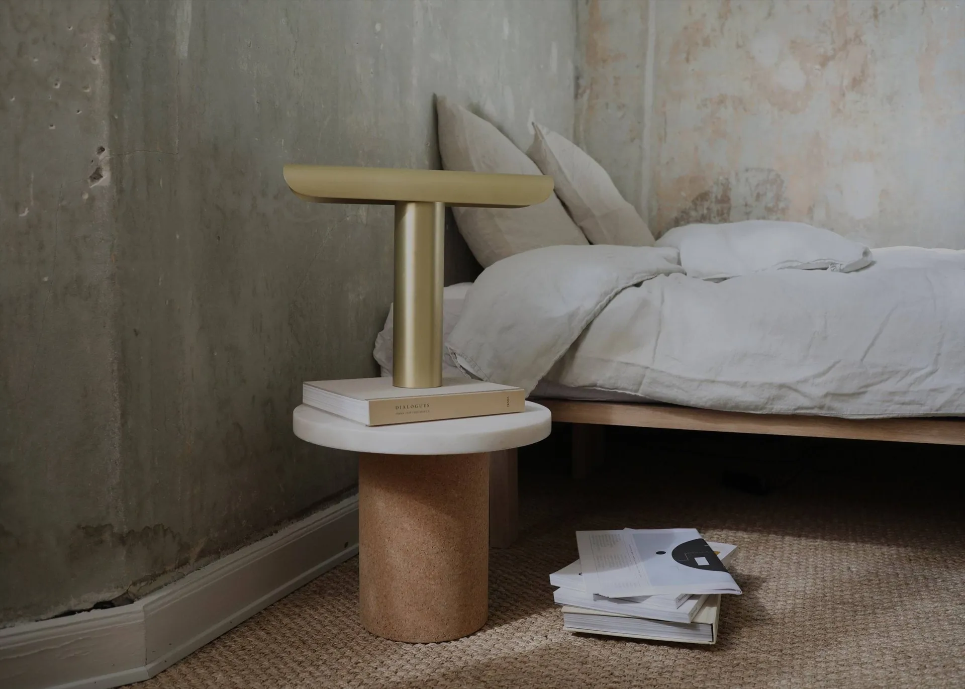 T Lamp tafellamp, Messing FRAMA